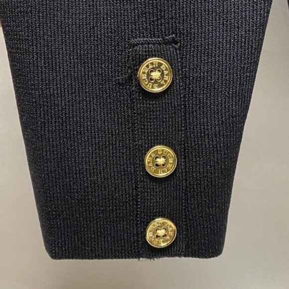 Dana Buchman Signature Women's Sweater Medium Black Ribbed Knit V-Neck Top NWT - Picture 5 of 11